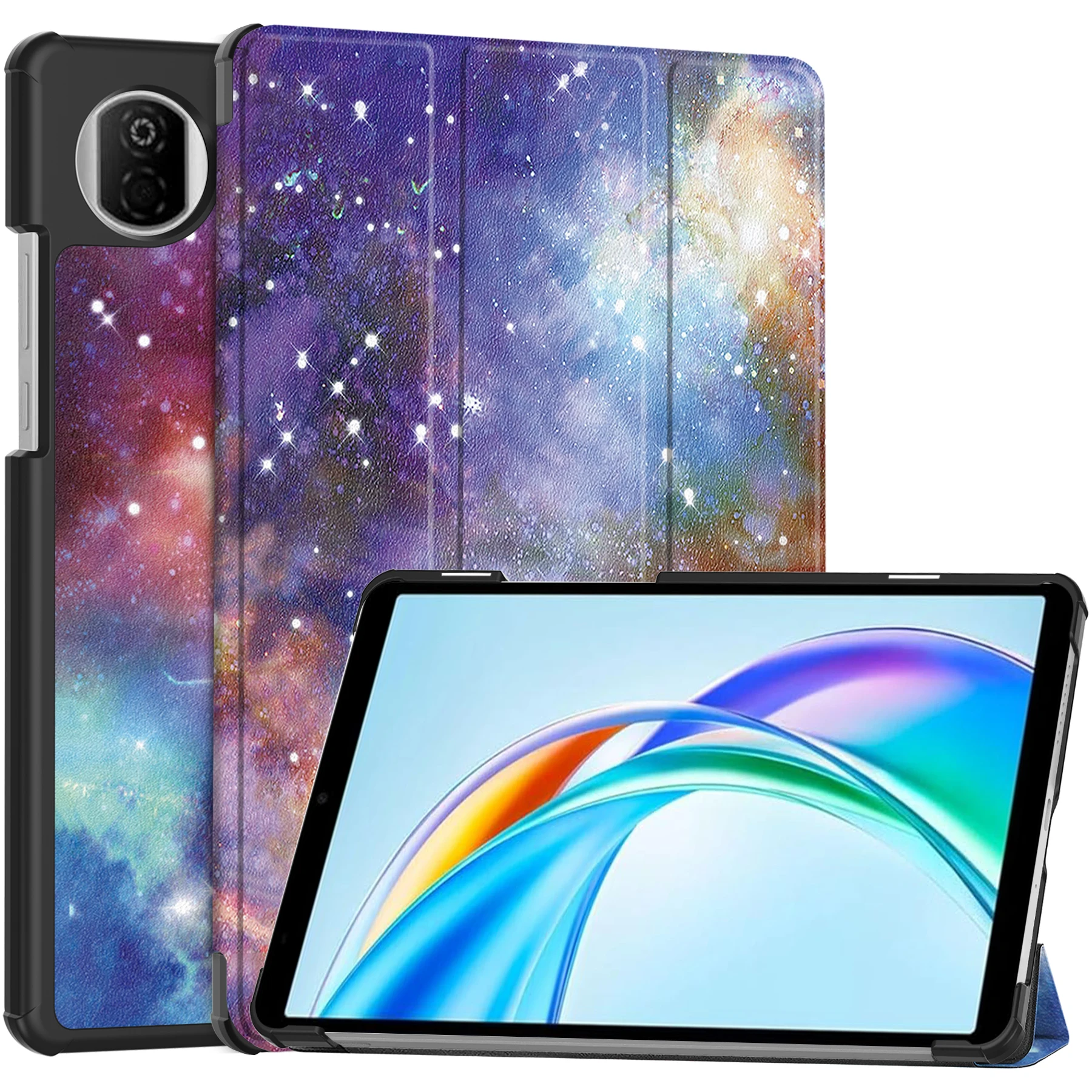 Premium Leather Tri-Fold Tablet Cover - Sleek Hard Shell Design