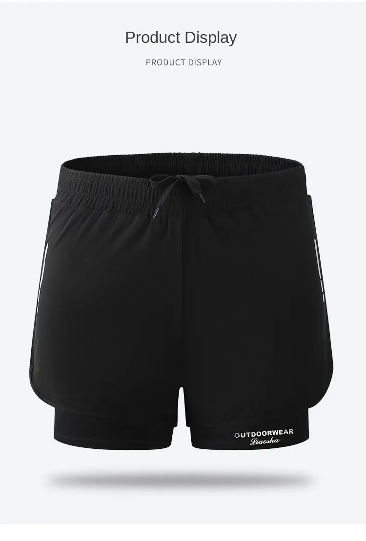 Herren-Aloe-Hosen, sportliche Shorts, zweilagige Badehose: stilvoll, schnell trocknend und bequem für Strand, Pool und heiße Quellen! – Detail 16
