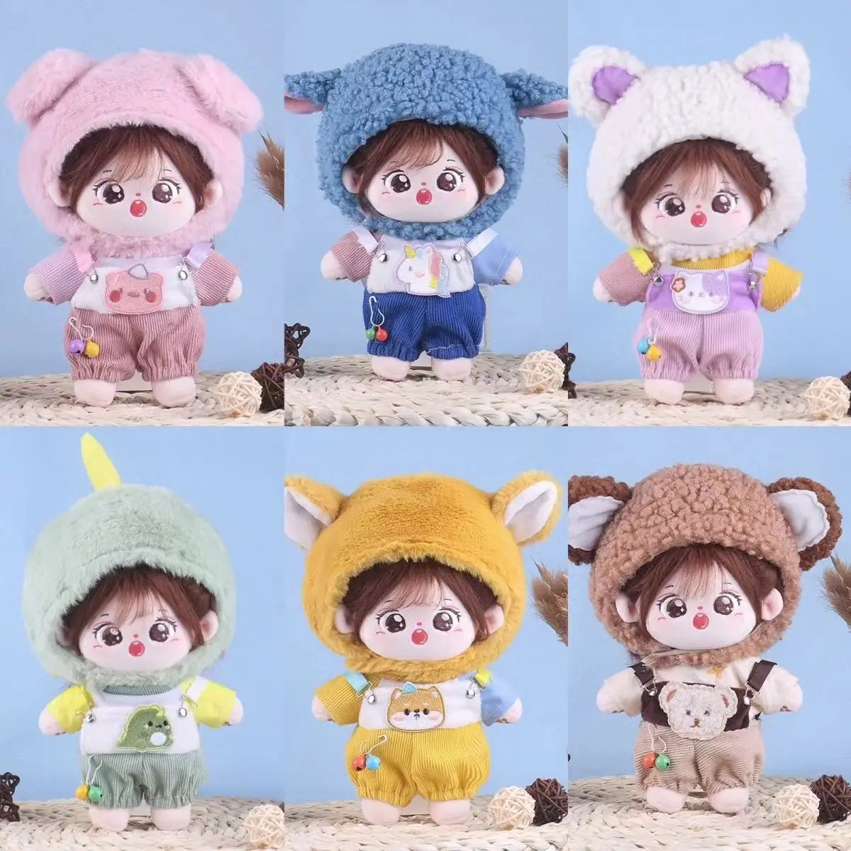 

Одежда для куклы 20 см, хлопковая кукла, Мультяшные наборы, плюшевые игрушки, Милая юбка, аксессуары для кукол, игрушки для девочек