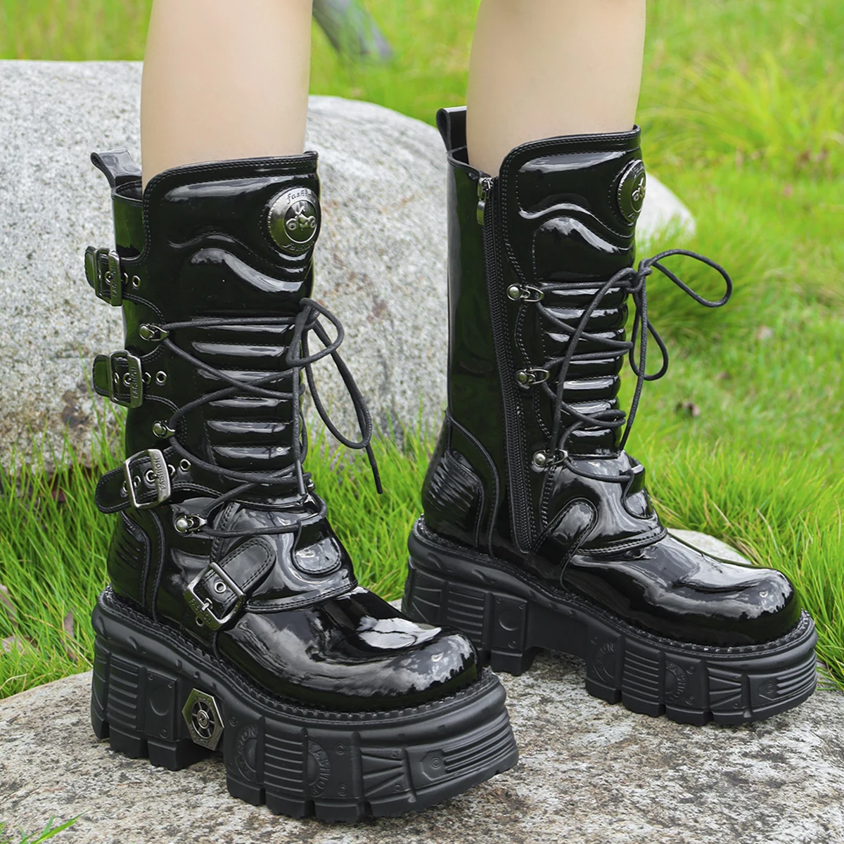 靴 LACE UP TANK SOLE BOOTS LACE UP TANK SOLE BOOTS