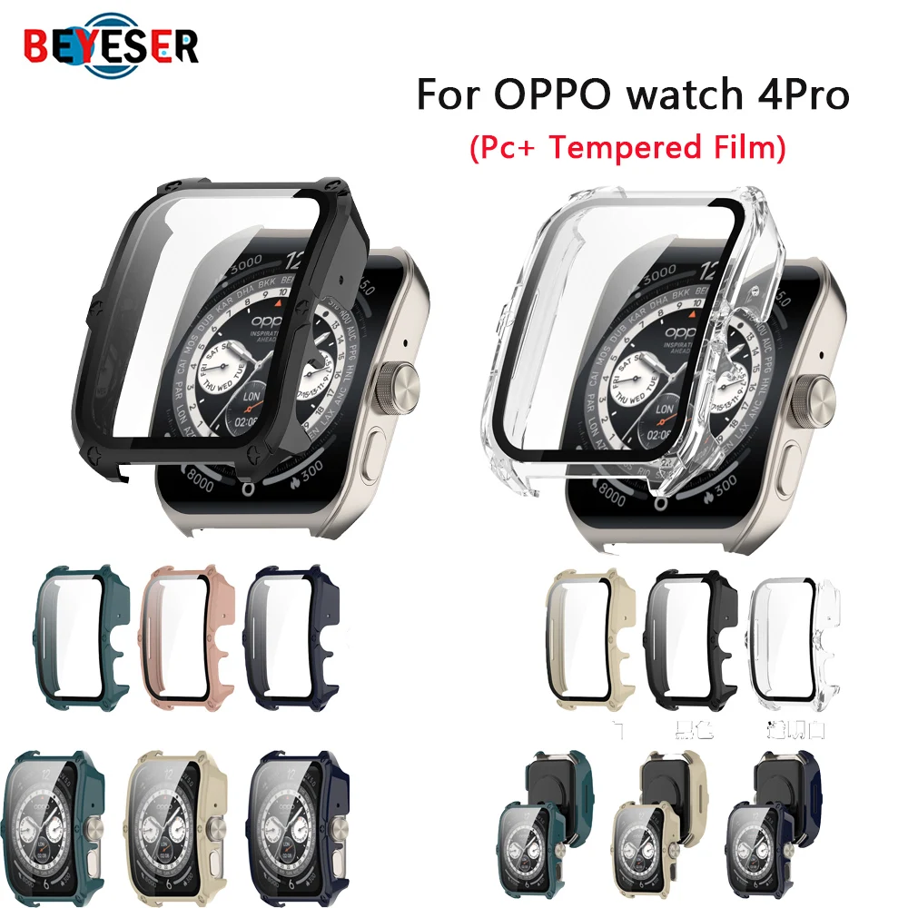 

For OPPO watchBand 4 Pro Patriot PC Tempered film Protective Case Anti-fall Scratch Proof Watch Protective Shell