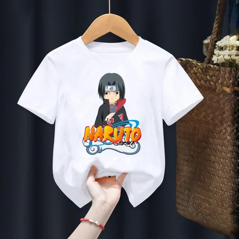 Summer Anime Naruto Children T-Shirt Kawaii Cartoon Print Tshirt Casual Short Sleeve Cotton Top Kid Boy Girl Clothing Baby Tee 5