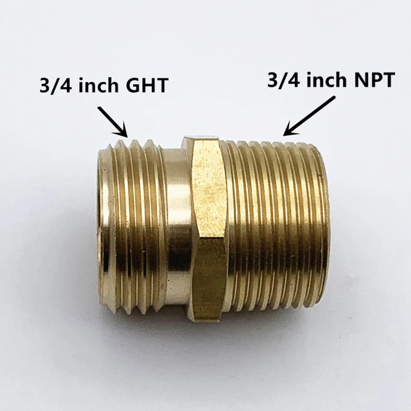 Brass Garden Hose Fittings 3/4" Ght To 3/4" Npt American Male Thread