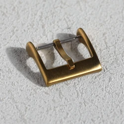 Premium Brushed Matte Stainless Steel Buckle - Available in Various Finishes and Sizes - 20mm (Gold  buckle)