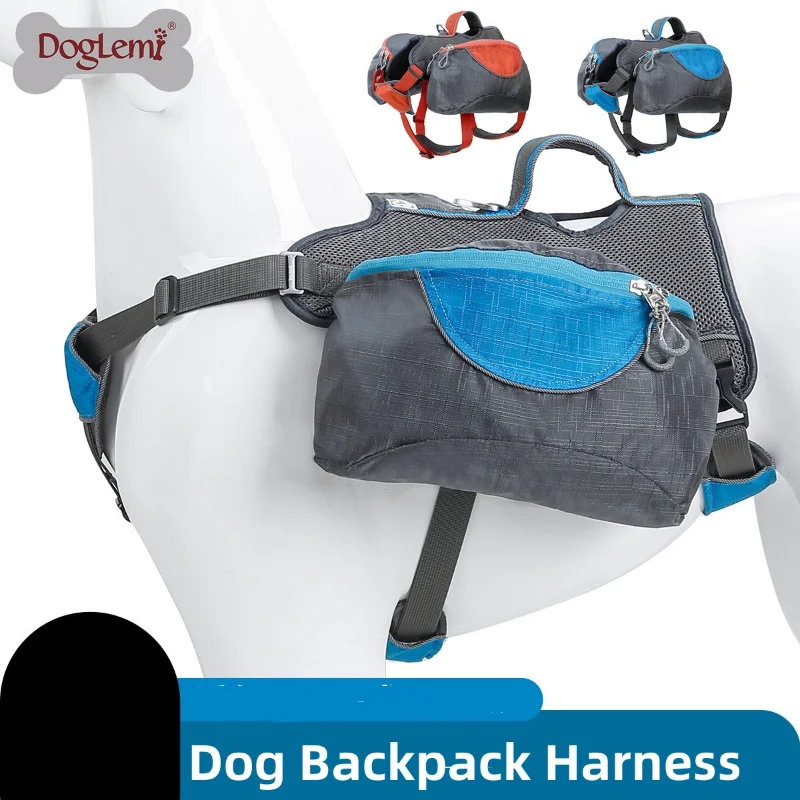 

Pet Outdoor Backpack Large Capacity Dog Adjustable Saddle Bag Luxury Dog Backpack Harness Carrier For Traveling Hiking perros