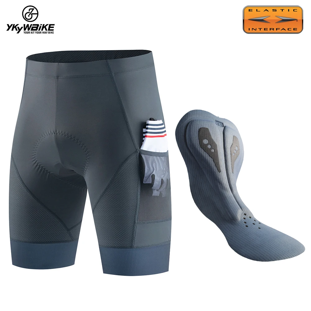 YKYW Men's Cycling Shorts Elastic Interface Padded MTB Man Bicycle Shorts Road Bike Biking Sports Pants Tights Fit Clothing