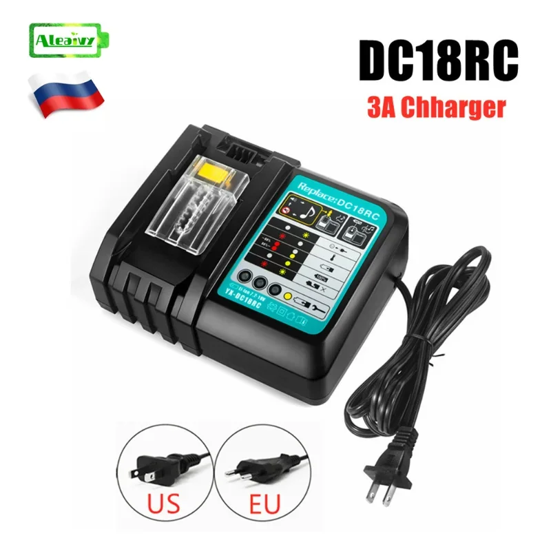 Makita18V battery charger 14.4V  BL1445 BL1440 BL1430 BL1860 BL1840 BL1850 charging spare battery charger DC18RF 3A LCD charger