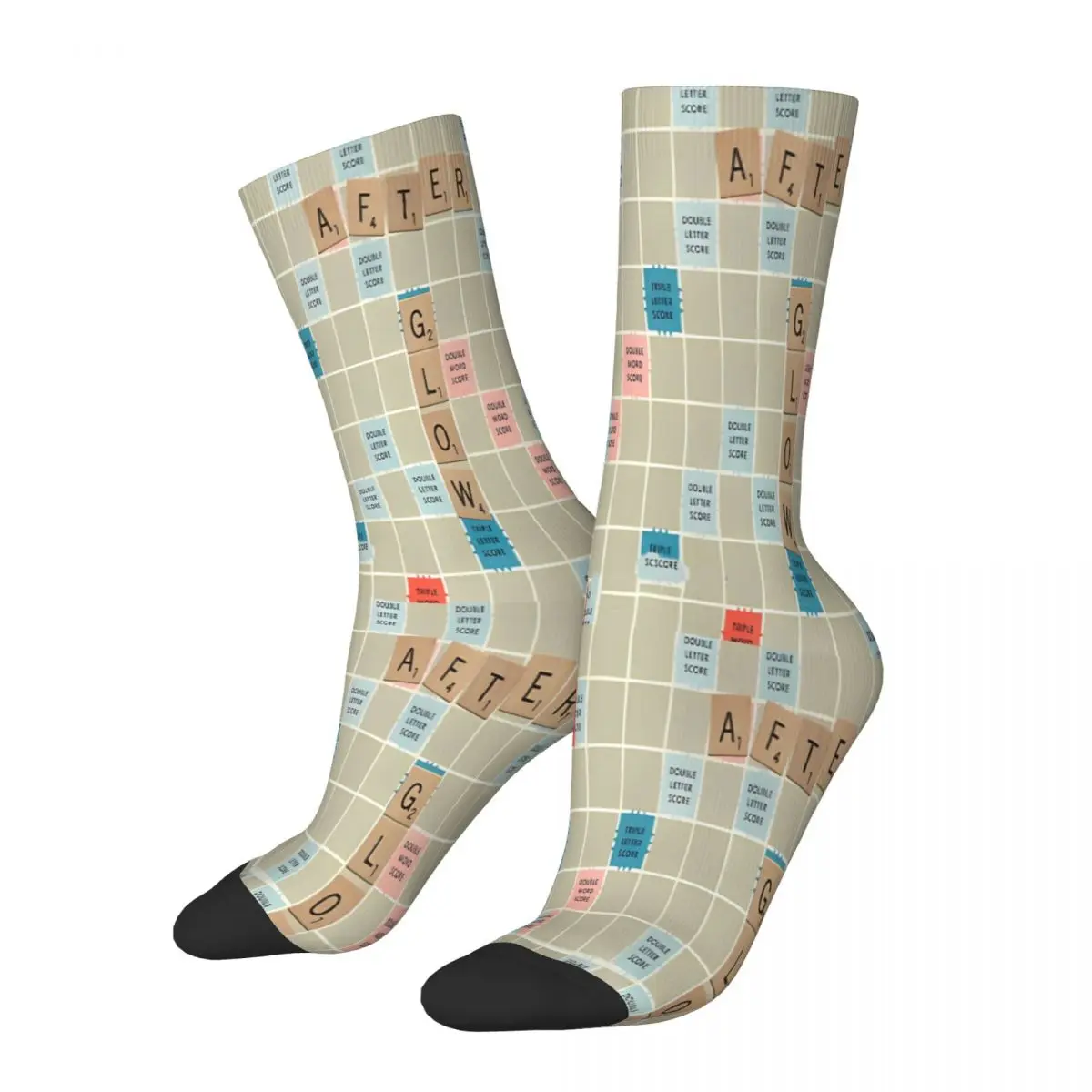 Afterglow Scrabble Socks Uomo Uomo Donna Calze Invernali Harajuku