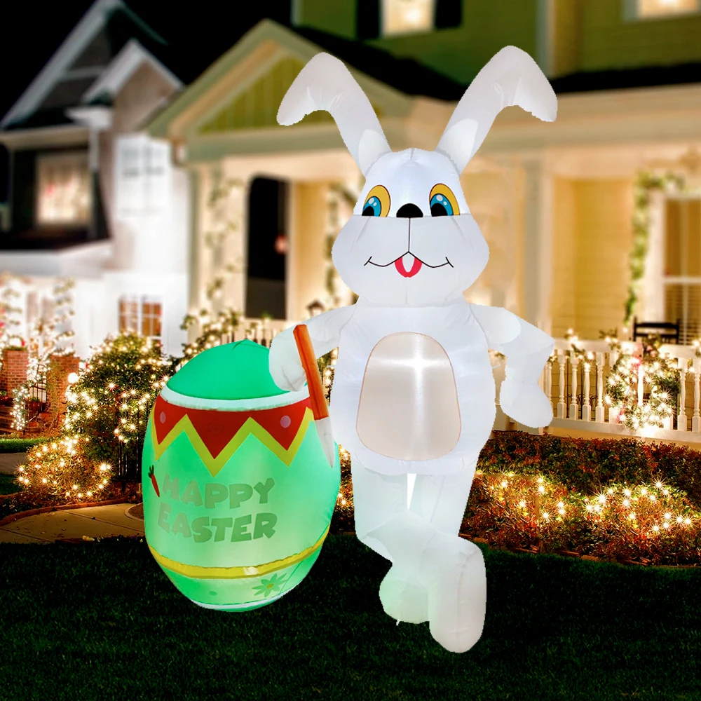 

1 шт., детский надувной кролик + яйцо, 180 см