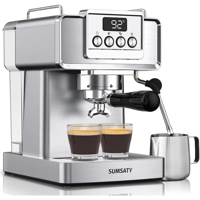 Espresso Machine,Stainless Steel Espresso Machine with Milk Frother for Latte,Cappuccino, Machiato,for Home Espresso Maker