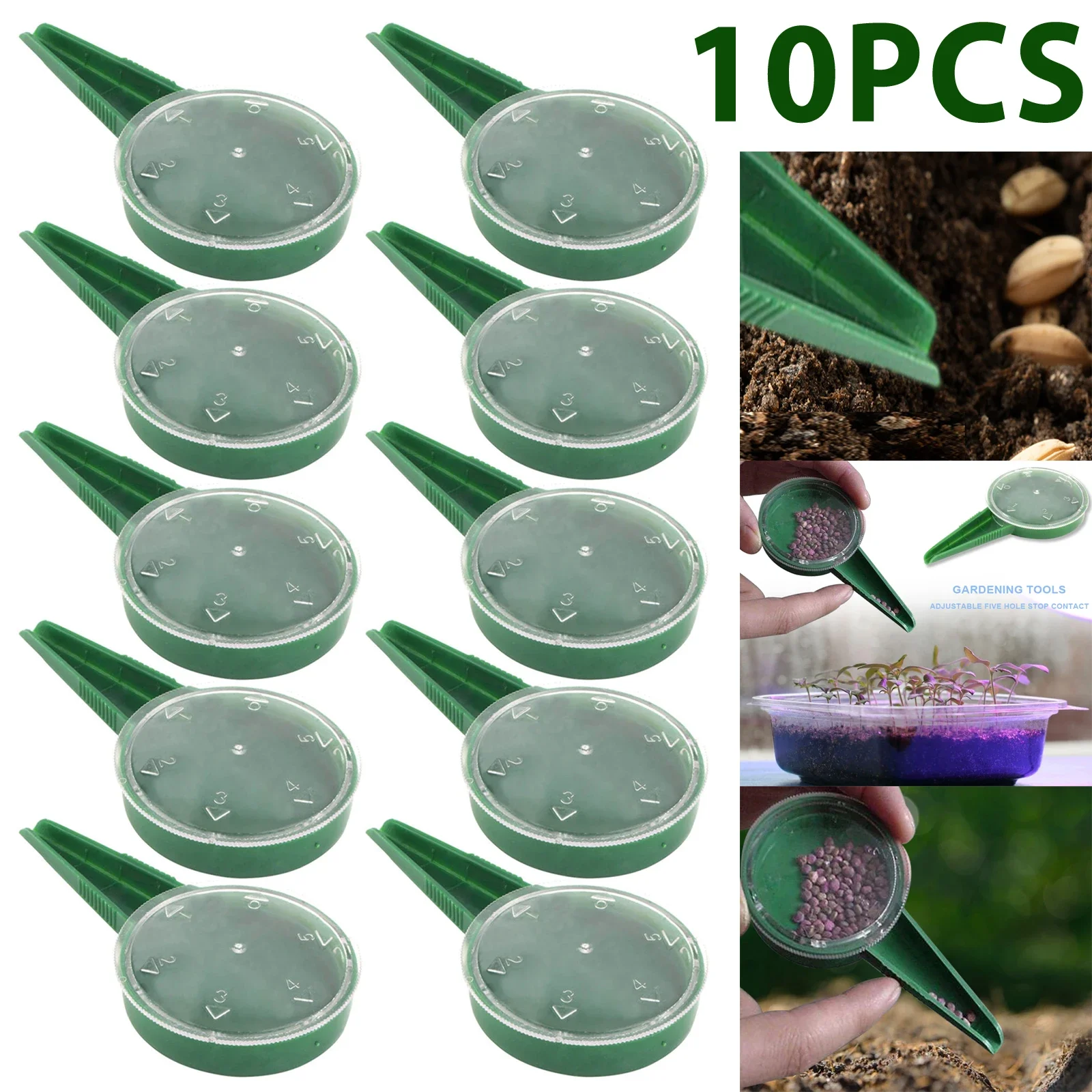 Garden Seeder Tool Seed Spreaders Hand Dial Multi-function Portable for Gardening Sowing