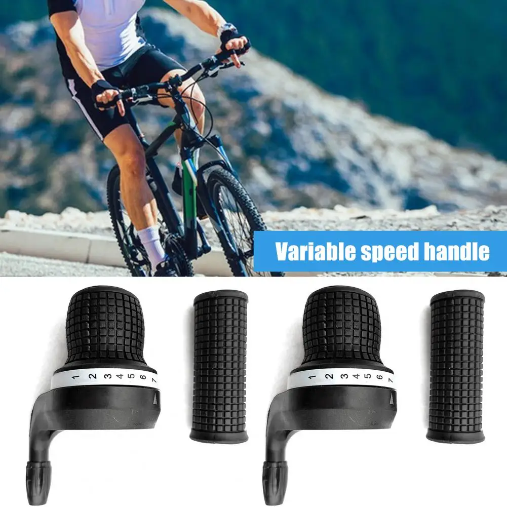 

Universal Fit Bike Handlebar Shifter Lightweight Bicycle Twist Shifter Set Easy Installation Non-slip Bike Handlebar Grips 3/7