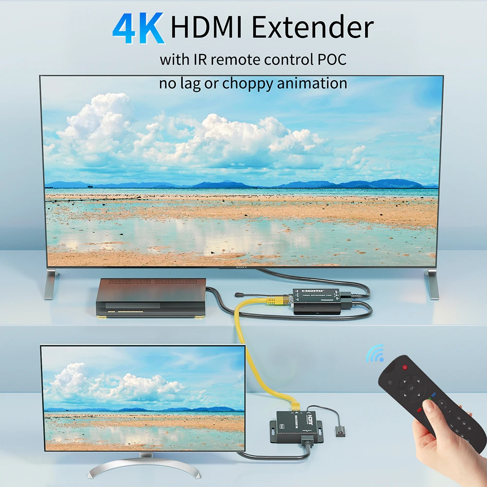 4K HDMI ͽٴ, Cat6/7 ̺, ִ 70m, 230ft, IR  HDMI  ƿ, HDTV  TV PS4 PC