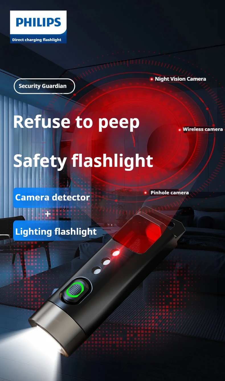 Philips new SFL1121P Portable rechargeable led lamp EDC flashlight can be used for camera inspection self defense