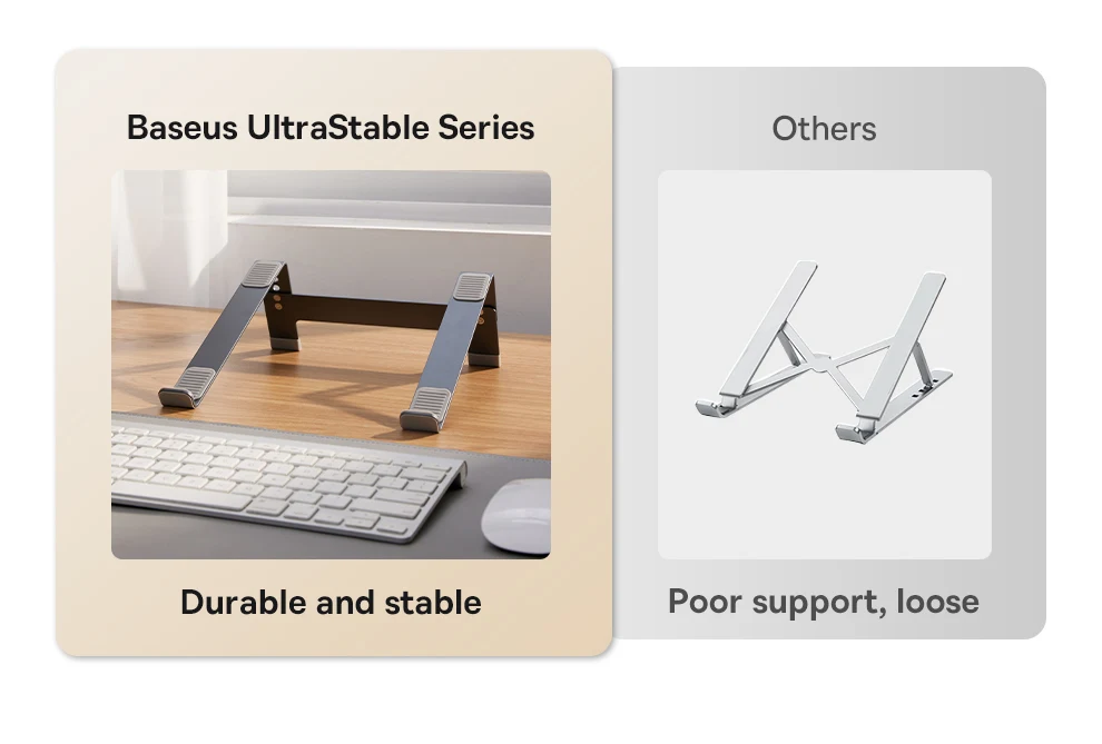 Baseus-Alumínio Liga Laptop Stand, Suporte Vertical Ajustável
