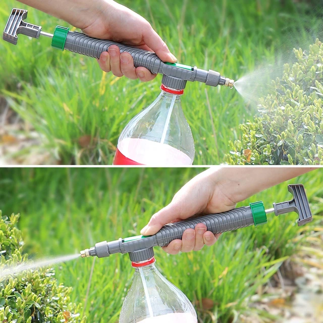 Water Bottle Sprayer Manual Watering Device Pump Irrigation Air Nozzle  Pressure Spray Gardening New