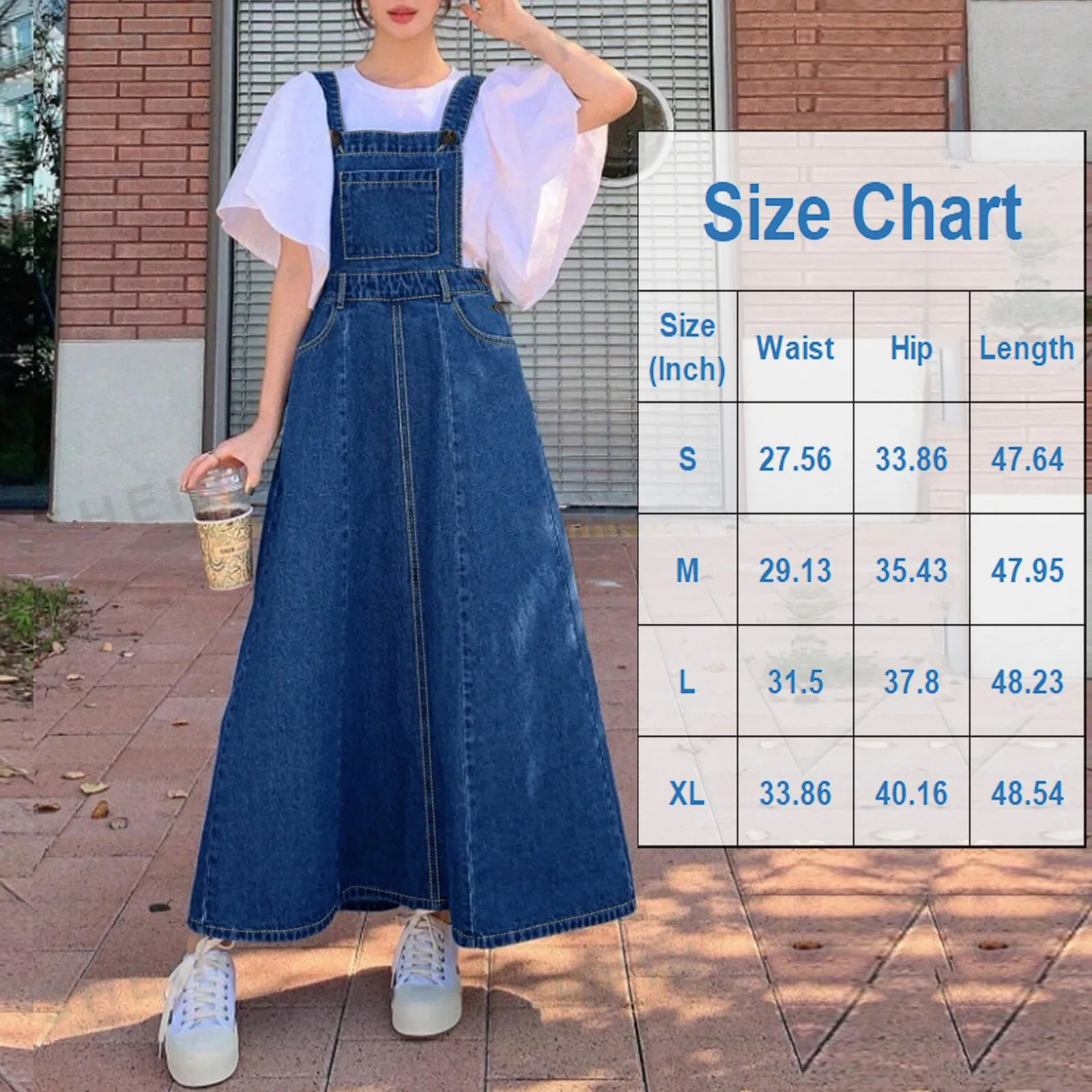 Eleganter Damen-Trägerrock mit hohem Bund