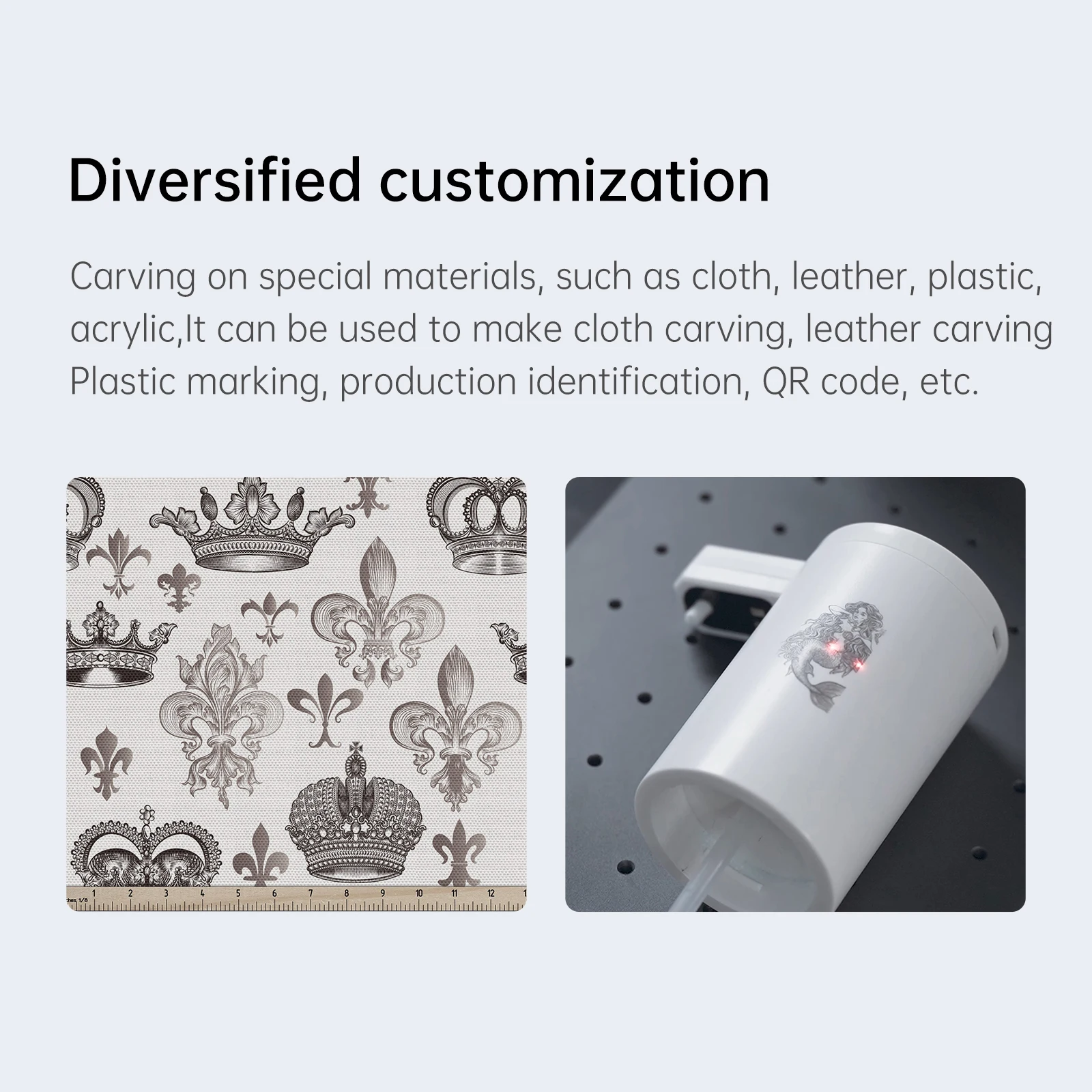MR.CARVE M4 Double-optical All-material optical Fiber Marking Machine Portable Desktop Metal Engraving Machine