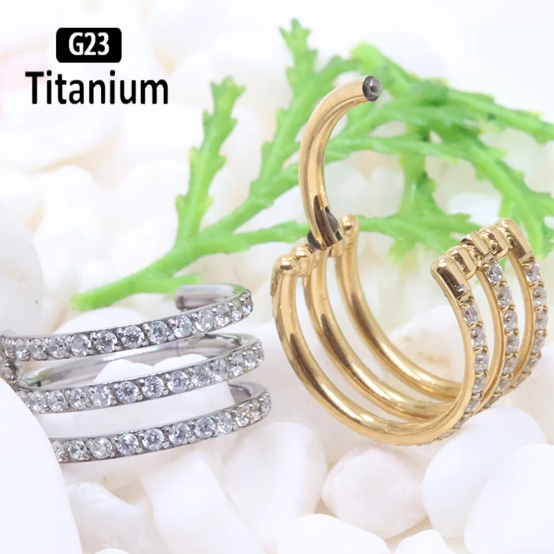 ASTM F136 Titan Piercing Klappbarer Segment-Septumring Nasenringe Clicker Ohrknorpel Tragus Helix Conch Körperschmuck Ohrringe – Detail 30
