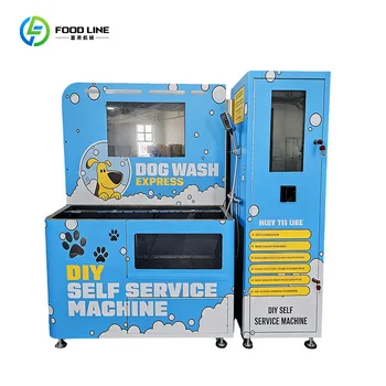 Lavatrice Intelligente Personalizzabile per Cani, Stazione Mobile di Lavaggio Cani, Distributore Automatico, Lavatrice e Asciugatrice Self-Service 2 in 1