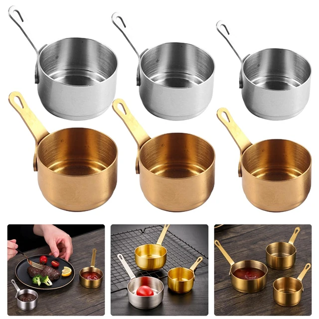 Stainless Steel Saucepan Pot with Scale with Pour Spouts Condiment Sauce  Pan Small Butter Melting Pot for Reheating Kitchen - AliExpress