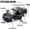 1/32 Toyota Corolla Hybrid Toy Car For Children Diecast Alloy Metal Miniature Model Pull Back Sound & Light Collection Gift Kid 3