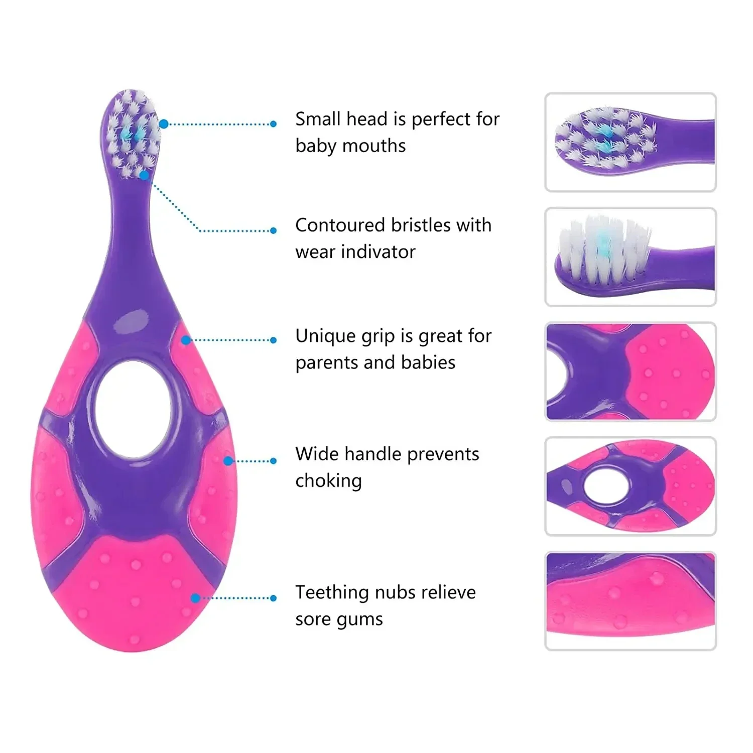 Toddler Toothbrush Kids Toothbrush 2PCS Children With Soft Bristles BPA-Free Training Deciduous Teeth Toothbrush