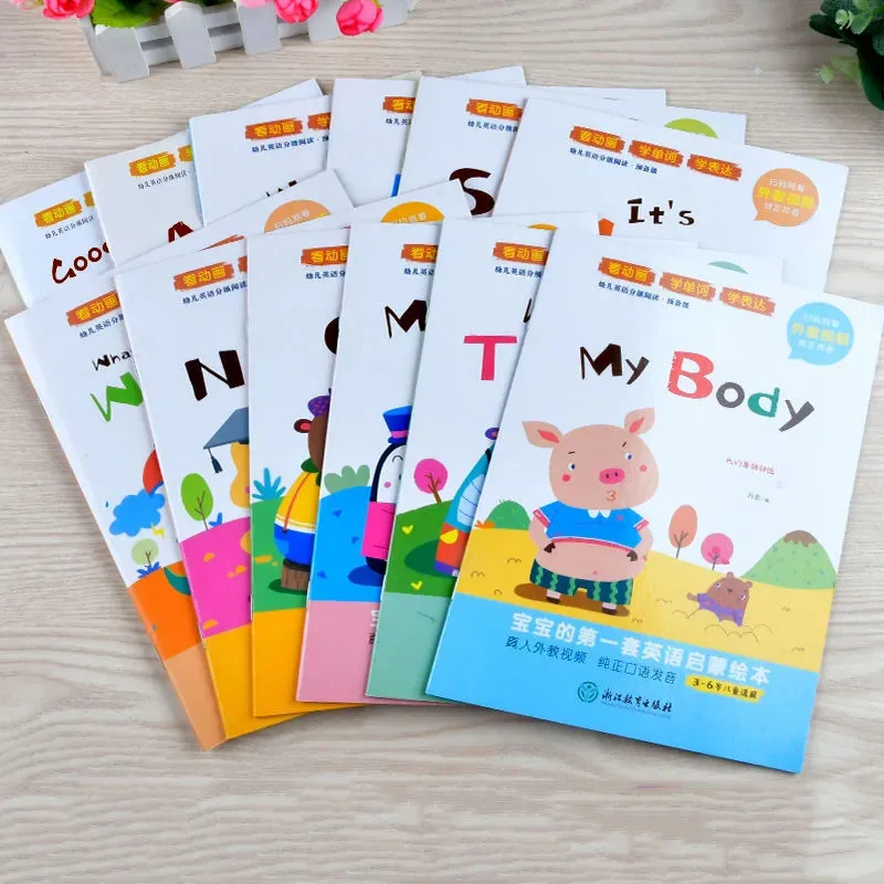 Libri Illustrati Per L'Illuminazione Inglese Per Bambini Piccoli Di Età Compresa Tra 3 E 6 Libri Di Testo Inglesi Per L'Educazione Della Prima Infanzi