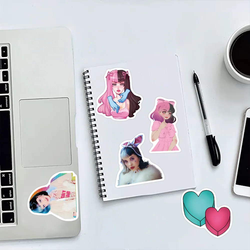가수 멜라니 마르티네즈 Stickers-50Pcs 귀여운 방수 그래피티 데칼, 노트북 전화 오토바이 자동차 스티커, 클래식 장난감