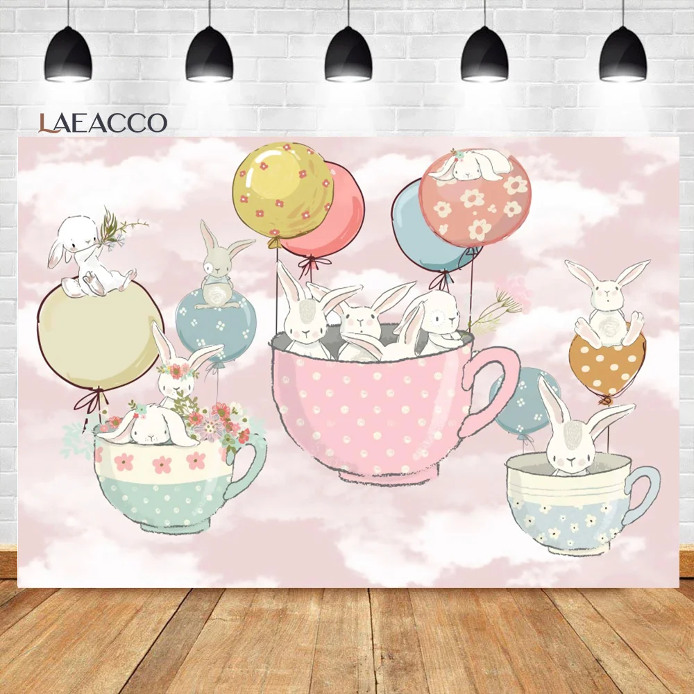 Happy Birthday Backgrounds Hot Air Balloon Jungle Animals Safari Party Newborn Photocall Photography Backdrop Laeacco photo backdrop photo wallpaper party decoration covers