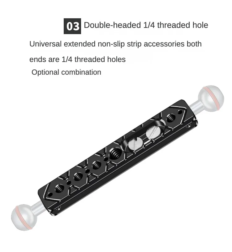 120mm Cheese Bar Plate 1/4" 3/8" ARRI Position Holes for Camera Cage Rig Quick R