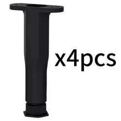 Set of 4 Heavy Duty Adjustable Furniture Support Legs for Bed, Sofa, Desk, and Dresser (Black)