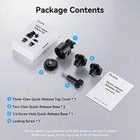 TELESIN Magnetic Quick-release adapter with 1/4 screw For Gopro Hero Insta 360 DJI OSMO Action Action camera accessories 6