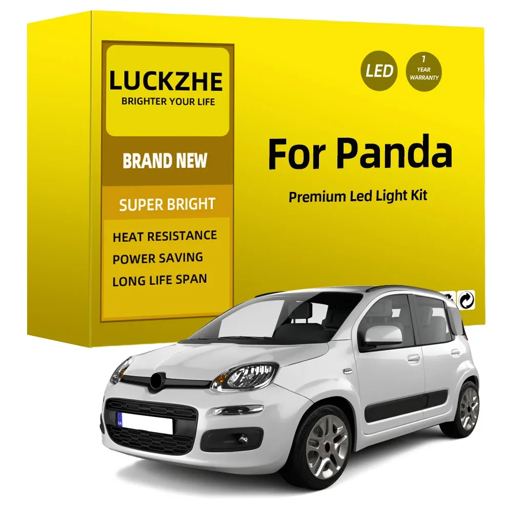 Kit Luce Interna A Led Per Fiat Panda 2 3 Ii Iii 169 312 319 2003-2018 Lettura Auto Dome Map Lampadine Canbus Nessun Errore