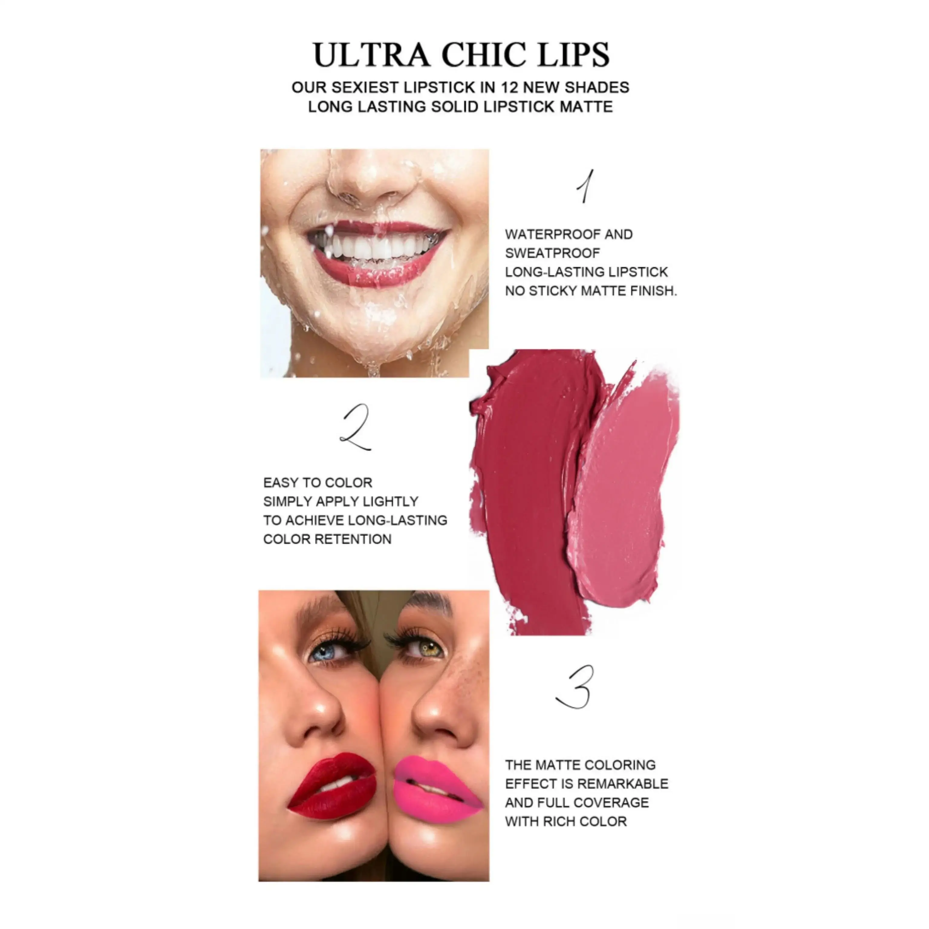 6Pcs Velvet Matte Lipstick Set Long Lasting Waterproof Lip Makeup Non Stick Moisturizing Lip Tint For Women Sexy Beauty 3 6Pcs Velvet Matte Lipstick Set Long Lasting Waterproof Lip Makeup Non Stick Moisturizing Lip Tint For Women Sexy Beauty 3