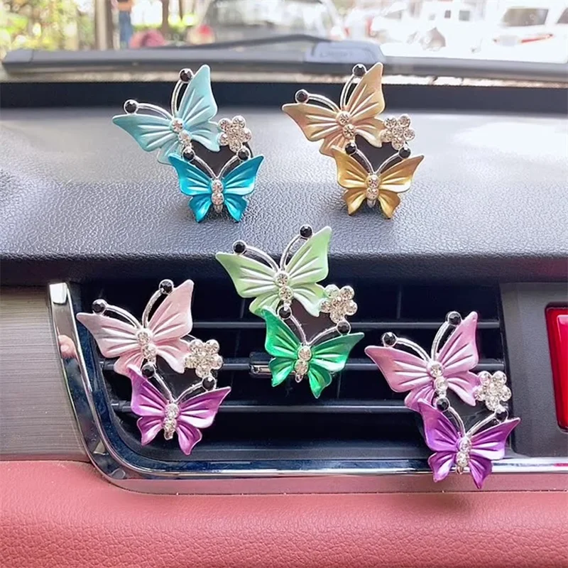 Car Air Freshener Cute Butterfly Carstyling Car Perfume Natural Smell Air Conditioner Outlet