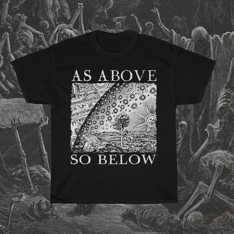 

As Above So Below Shirt, Flammarion Shirt, Alchemy Shirt, Occult T-Shirt