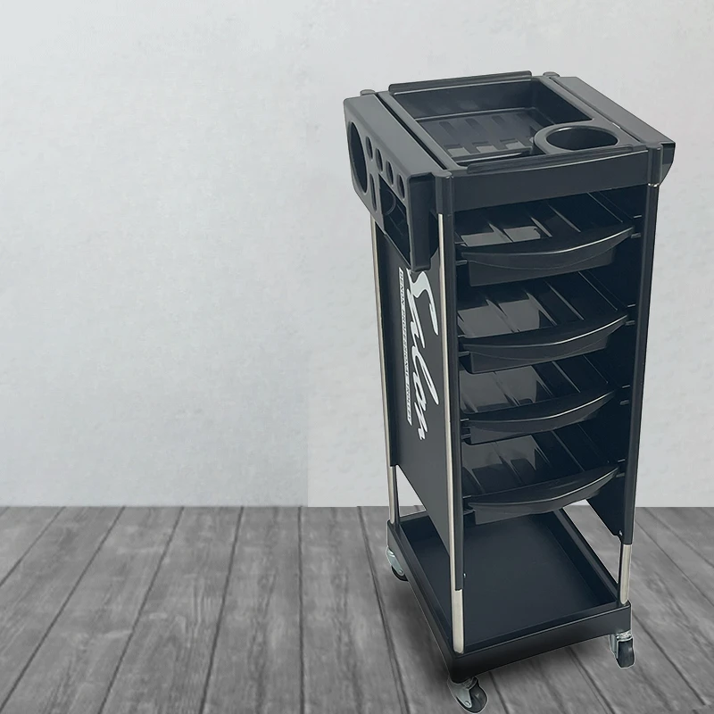 Metal Hair Salon Trolley Station Welding Storage Clear Acrylic Cart Beauty Makeup Carrito Salon De Belleza Furniture ZT50ST