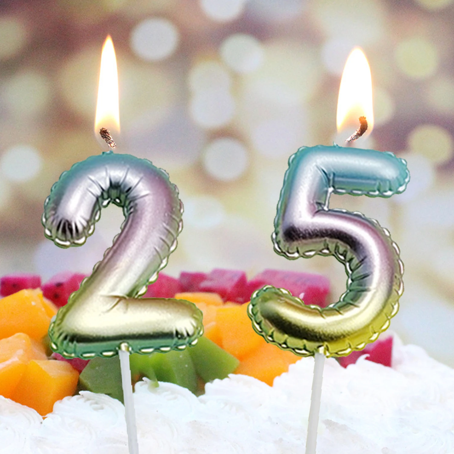 

0-9 Number Gradient Color Candles Birthday Digital Cake Decoration Topper Wedding Baby Shower Birthday Celebration Party Decor