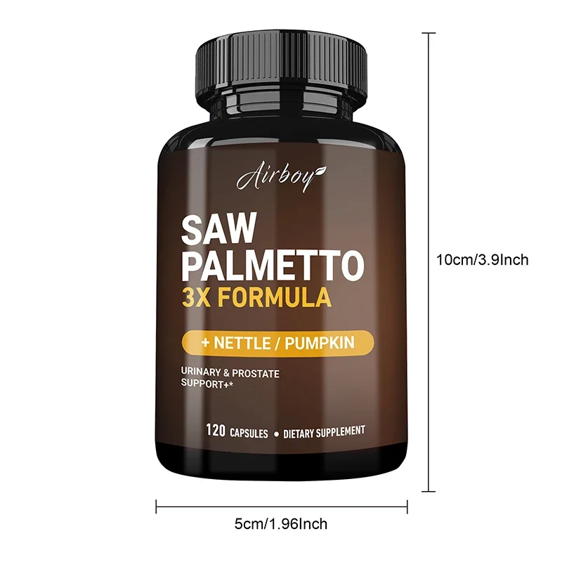 Saw Palmetto Supplement Men's Prostate Health Hair Growth Urinary Tract Health Relieve Frequent Urination