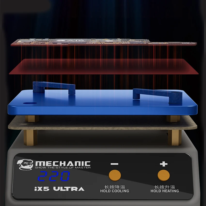 Preheating Station Soldering Tools Mechanic IX5 Ultra Preheating Station Constant Temperature Motherboard Welding Table for Android/IP X XS MAX 11 12 13 14 Pro Max