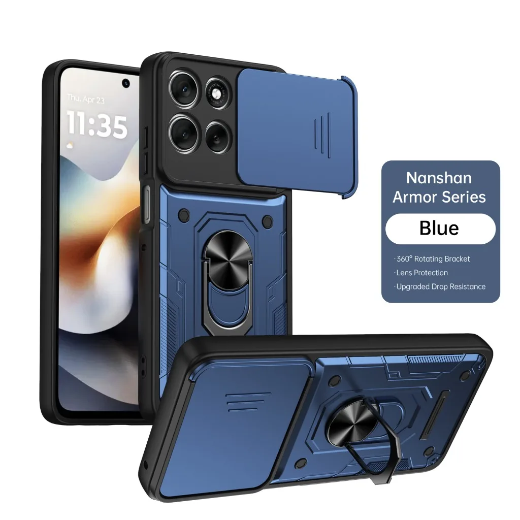 Slide Camera Protection 360° Ring Holder Phone Case