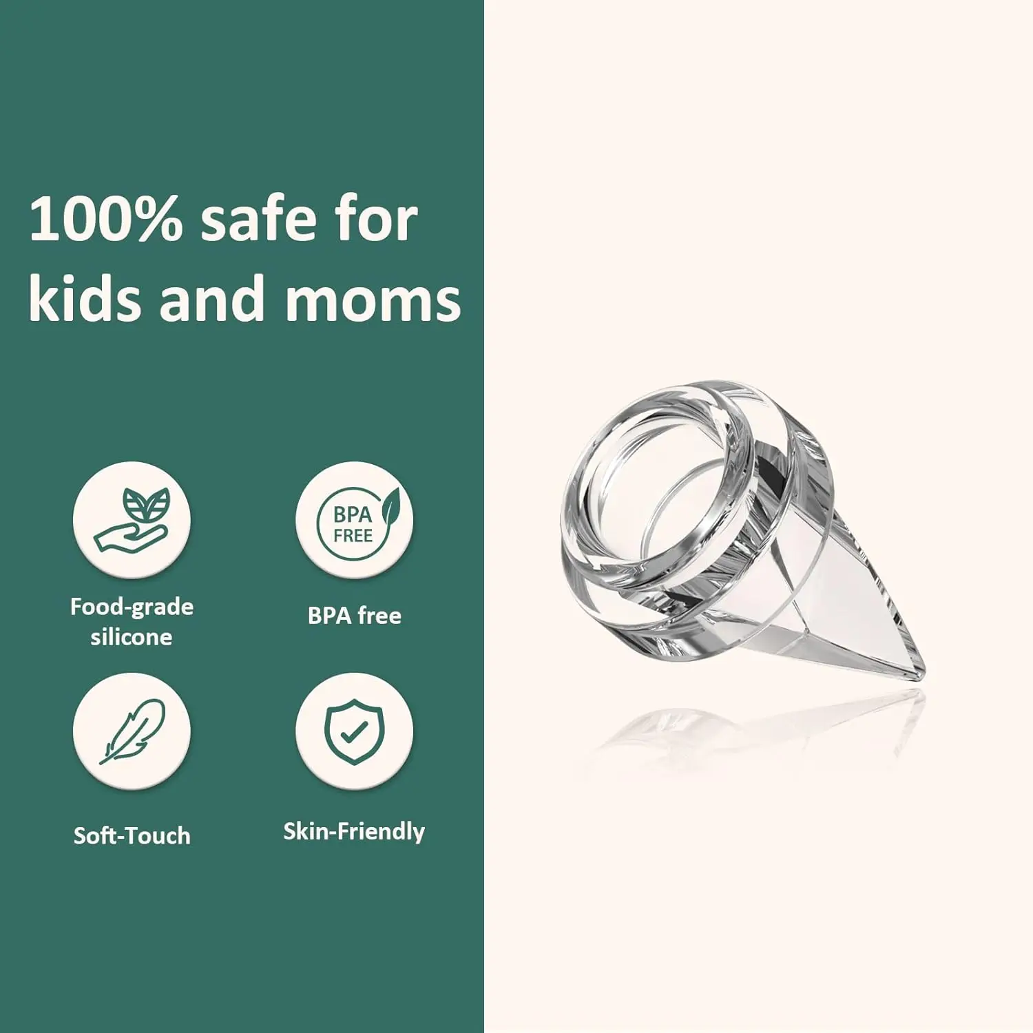 Breast Pumps Accessories, Duckbill Valve, Suitable for MOMMED S18/S21 Wearable Breast Pump,4 Pack Breast Pump Replacement 5