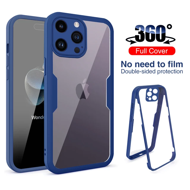 Funda de armadura de doble capa antipolvo para Iphone, 15 Pro Max, 11, 12,  13 Pro, 14 Plus, 15 Pro, cubierta de protección resistente a los golpes -  AliExpress