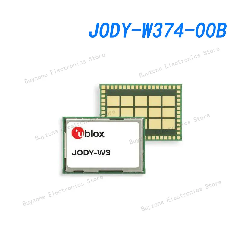 

JODY-W374-00B Host-based dual-band Wi-Fi 6 and Bluetooth 5.1 module, 2 pins for external antennas, using NXP Q9098 chip