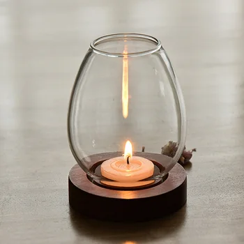 Round Glass Tealight Holder 1