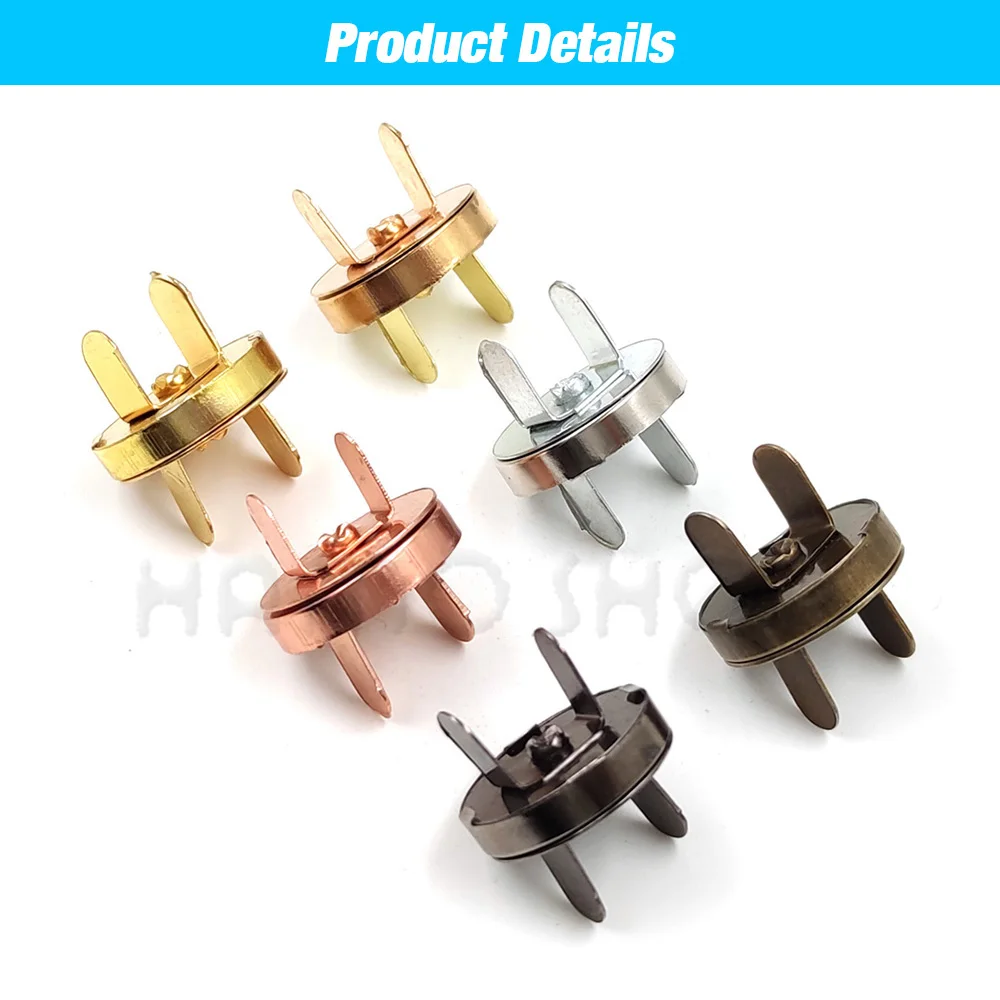 20sets/lot 14mm 18mm Wallet Button Magnet Buckle Buttons Metal Snap Thickening Magnetic Automatic Adsorption Buckle Installation 4