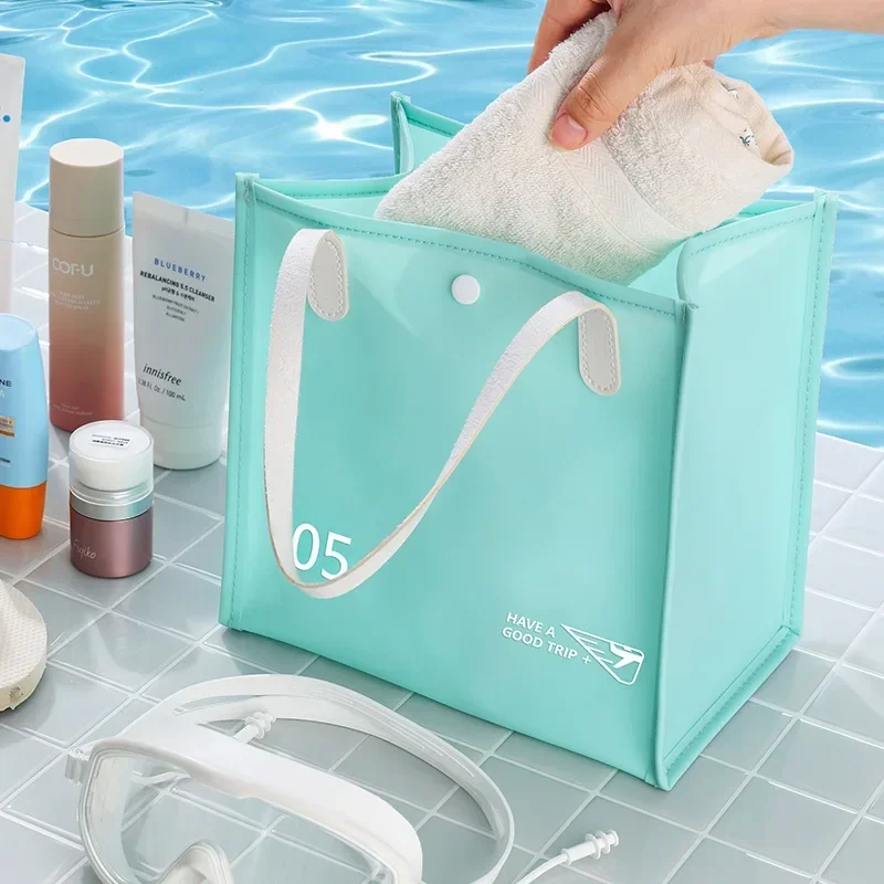 New Jelly Series Makeup  PVC Waterproof Storage Bag Makeup Bag Simple Solid Color Makeup Bag 3