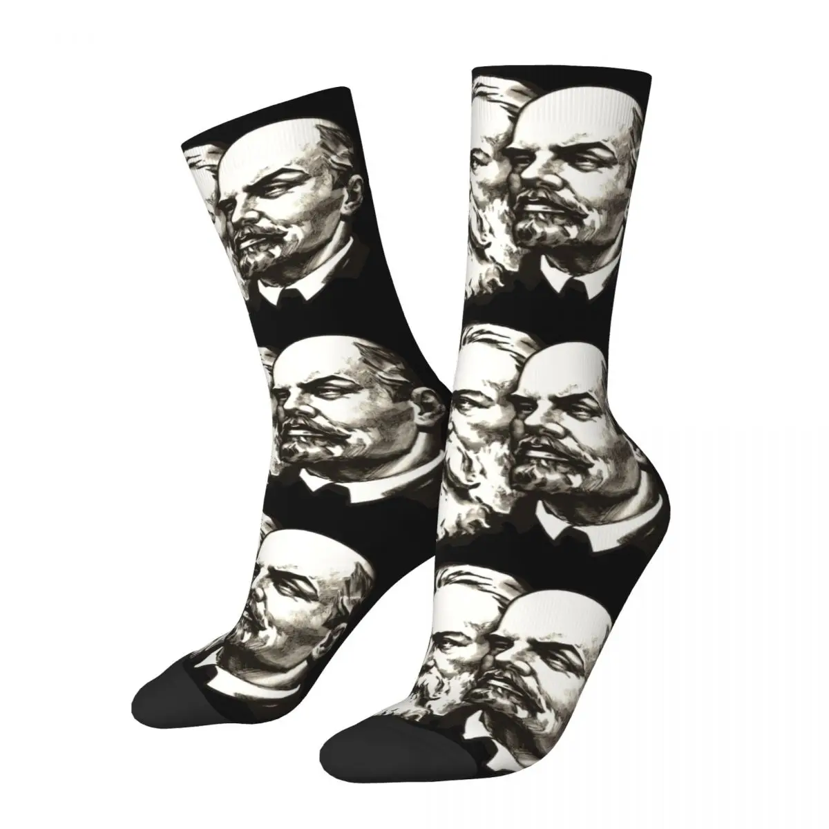 

Повседневные баскетбольные носки Marx с энгельсом и ленином, длинные носки из полиэстера СССР для женщин и мужчин, дышащие