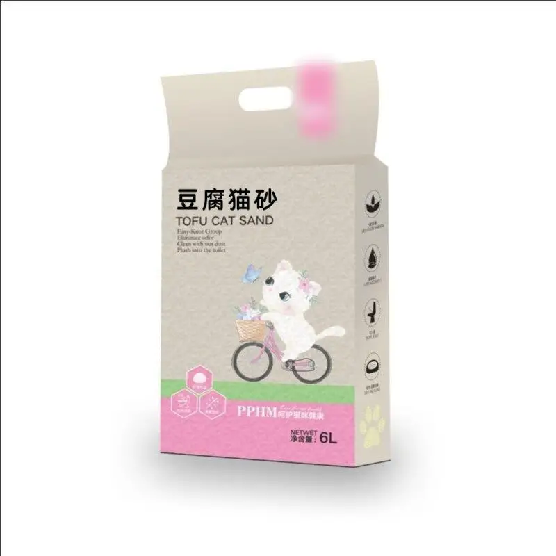 푸구 대형 입자 고양이 모래 두부 고양이 모래 오리지널 녹차향 탈취 무향 고양이 용품 홈데코 장식품